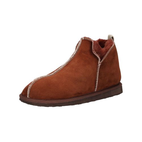 Hausschuh SHEPHERD "Shepherd Hausschuhe Leder", Herren, Gr. 46, rot, Leder, Schuhe Hausschuh