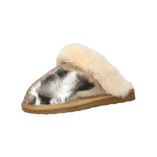 Hausschuh SHEPHERD "Shepherd Hausschuhe Leder", Damen, Gr. 38, gold, Leder, Schuhe Hausschuh