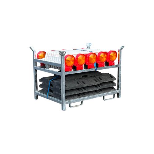Schake Wendebaken mit Fußplatten und Bakenleuchten 36NOX-G2-SET3 doppelseitig schraffiert)