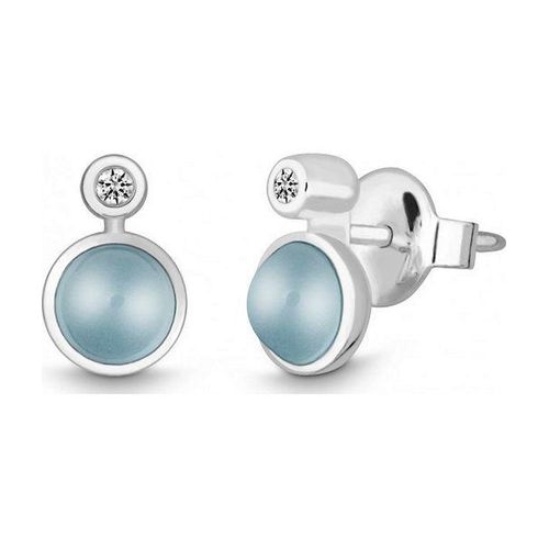 QUINN - Ohrstecker (Paar) - Silber - Diamant - Blautopas - Wess. (H) - 36191958
