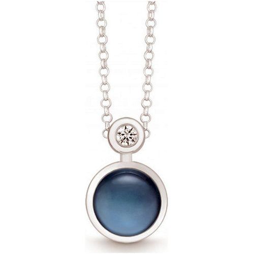 QUINN - Halskette - Damen - Silber 925 - Diamant - Blautopas - Wess. (H) - piqué - 271919582
