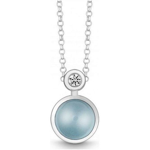QUINN - Halskette - Silber - Diamant - Blautopas - Wess. (H) - 27191958