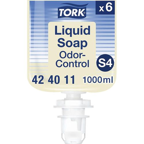 TORK Flüssigseife, geruchsregulierend, VE 6 Stk à 1 l, transparent