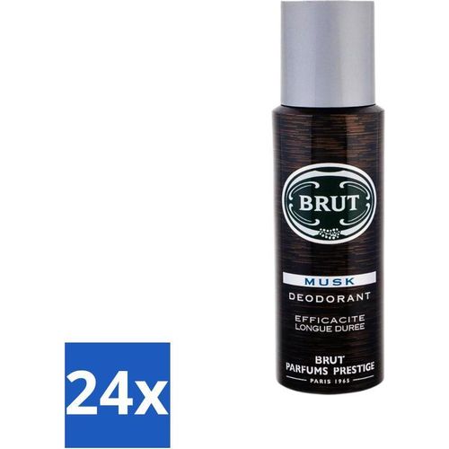 Brut – Deodorant – Spray – Moschus – Klassischer Herrenduft – 200 ml - Vorteilspack - 24 Stücke