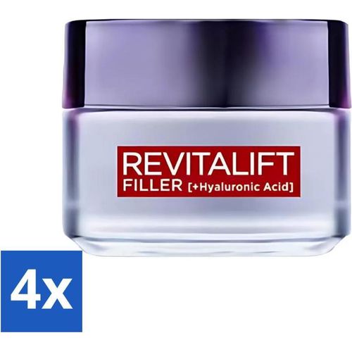 L'Oréal Revitalift Filler Tagescreme 50 ml - Vorteilspack - 4 Stücke
