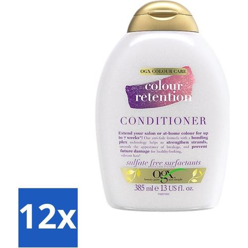 OGX Farberhaltungs-Conditioner für coloriertes Haar, 385 ml - Vorteilspack - 12 Stücke