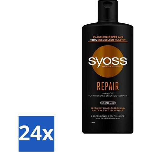 Syoss Repair Shampoo - Shampoo - Erholung - 440 ml - Vorteilspack - 24 Stücke