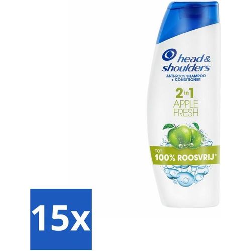 Head & Shoulders - Shampoo - Apple Fresh - 2-in-1 - Frisches & gepflegtes Haar - 400 ml - Vorteilspack - 15 Stücke