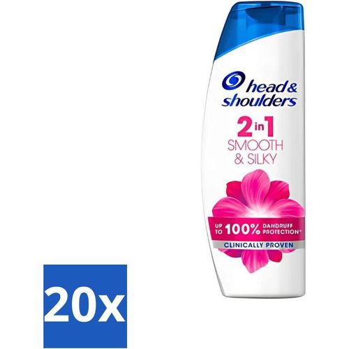 Head & Shoulders - Shampoo - Glatt & Seidig - 2-in-1 - Seidiges Haar & Pflege - 400 ml - Vorteilspack - 20 Stücke