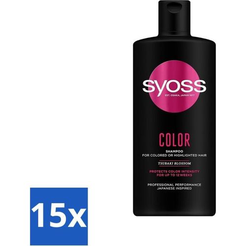 Syoss Color Shampoo - Shampoo - Farberhaltung - 440 ml - Vorteilspack - 15 Stücke