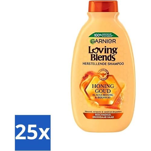 Garnier Loving Blends Shampoo – Honiggold – Geschädigtes und brüchiges Haar – 300 ml - Vorteilspack - 25 Stücke