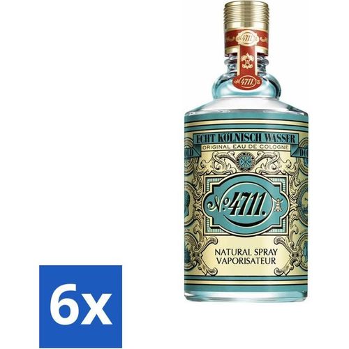 4711 – Echt Kölnisch Wasser – Original Eau de Cologne Spray – Damenparfüm – Erfrischender Duft – 100 ml - Vorteilspack - 6 Stücke