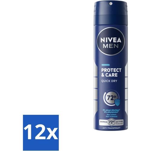 NIVEA Men Deodorant Spray Protect & Care 150 ml - Vorteilspack - 12 Stücke