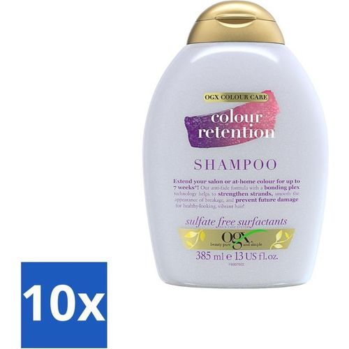 OGX Farberhaltungsshampoo für coloriertes Haar 385 ml - Vorteilspack - 10 Stücke