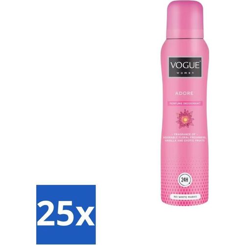 Vogue Adore Parfüm Deodorant 150 ml - Vorteilspack - 25 Stücke