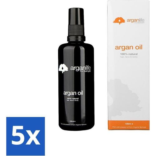 Arganlife – Arganöl – Leave-In-Conditioner – Spendet Feuchtigkeit und pflegt – 100 ml - Vorteilspack - 5 Stücke
