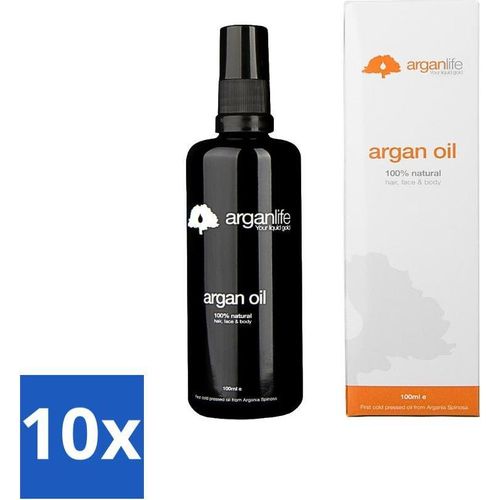 Arganlife – Arganöl – Leave-In-Conditioner – Spendet Feuchtigkeit und pflegt – 100 ml - Vorteilspack - 10 Stücke