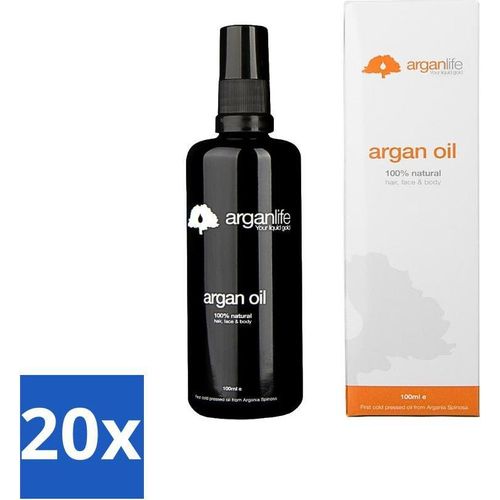 Arganlife – Arganöl – Leave-In-Conditioner – Spendet Feuchtigkeit und pflegt – 100 ml - Vorteilspack - 20 Stücke