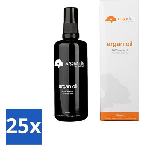 Arganlife – Arganöl – Leave-In-Conditioner – Spendet Feuchtigkeit und pflegt – 100 ml - Vorteilspack - 25 Stücke
