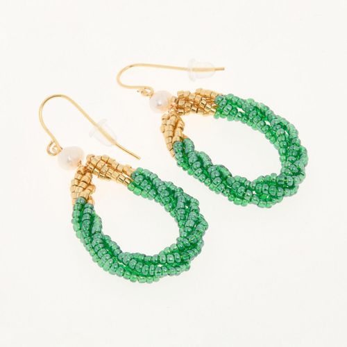 Mehrfarbige Ohrhänger in Tropfenform