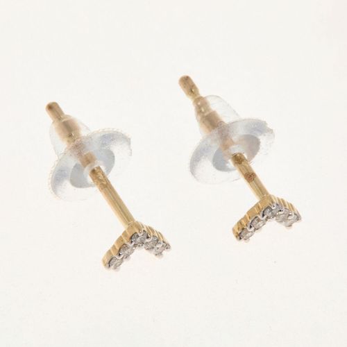 Ohrstecker aus 375er weißem Gold mit 0,051 Karat Diamanten