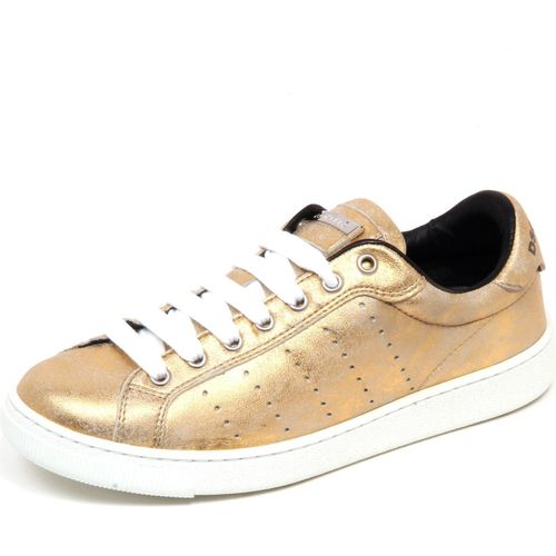 F6610 sneaker donna gold laminat DSQUARED2 scarpe vintage effekt schuh frau