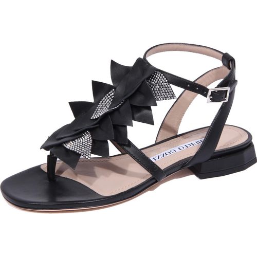 2122J sandalo infradito donna ALBERTO GOZZI strass schwarz Sandale Frau