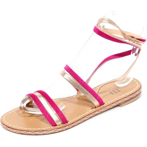 G1968 sandalo donna EMANUELA CARUSO CAPRI fucsia/gold Sandale Frau