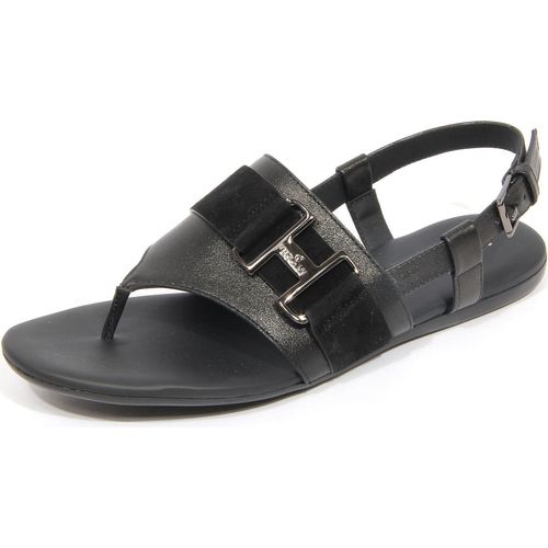 G3846 sandalo infradito donna HOGAN schwarz Leder/Wildleder Sandale Frauen