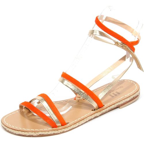 G1984 sandalo donna EMANUELA CARUSO CAPRI gold/orange Sandale Frau