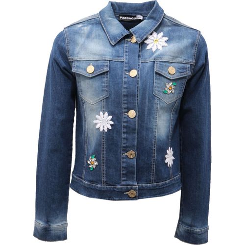 5905AC giubbotto bimba GIRL PAESAGGINO Jeansjacke Kinder