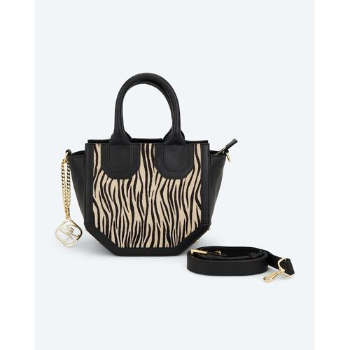 Ledertasche, Zebra Design mit Nieten