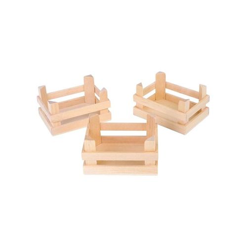 Small Foot - Wooden Crates Small 10x8x5.5cm set of 3