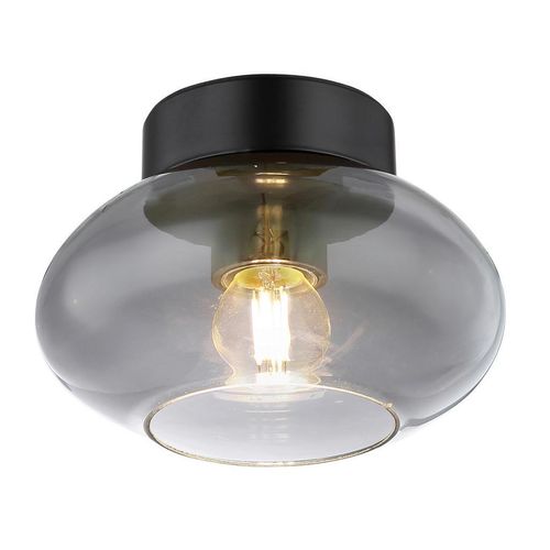 Globo Deckenleuchte , Schwarz , Metall, Glas , 13 cm , Lampen & Leuchten, Innenbeleuchtung, Deckenleuchten