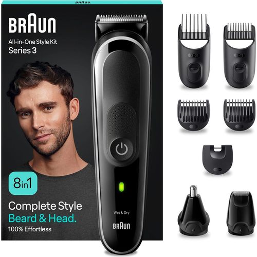 8-in-1 Barttrimmer / Bartschneider, Trimmer/Haarschneider Herren, Haarschneidemaschine, wasserdicht, 80 Min