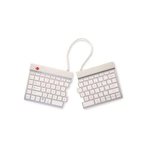 R-Go Tools R-Go Split Break - keyboard - with integrated break indicator - QWERTY - US - white - Tastaturen - Englisch (US) - Weiss