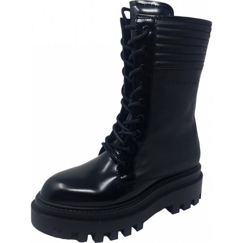 Calvin Klein Flatform Kneeboot LACEUP Schnürstiefel Schwarz