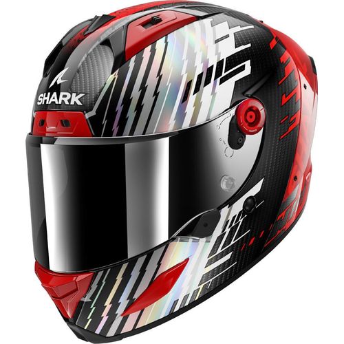 Shark Aeron Edgy Carbon Helm, carbon/rot/chrom, XS