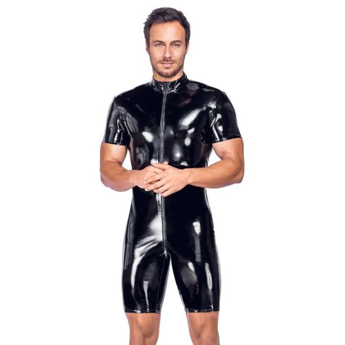 Lack-Kurzoverall mit 3-Wege-Reißverschluss