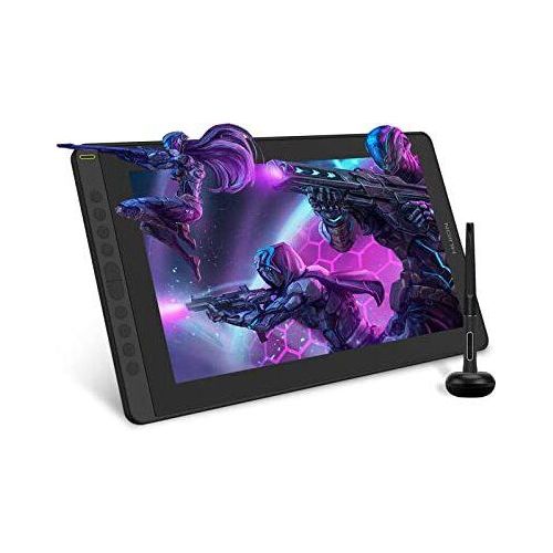 Huion Kamvas 16 Grafik-Tablet-Display, 15,6 Zoll Full Laminat Screen Pen 10 programmierbare Drucktasten, 8192 Levels Batterie-freier Stift, Stütze