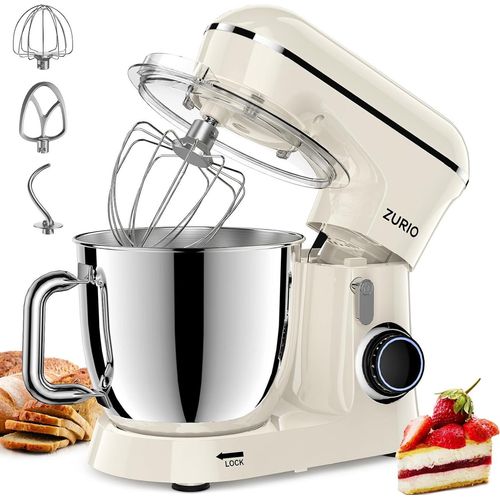 Küchenmaschine Rührmaschine 1300W Zurio 5.5L Knetmaschine 10 Gang Roboter mit Leiser Gärfunktion Impastatrice Planetaria