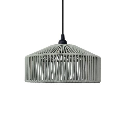 Newgarden Pendelleuchte Calabardina, grün, Seil, Ø30cm, IP44