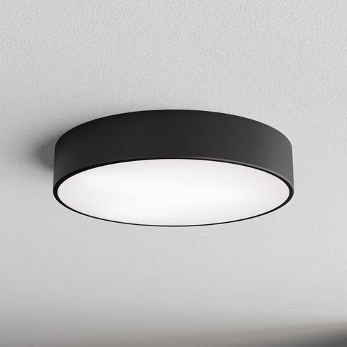 Deckenlampe Cleo 400, schwarz, Sensor, IP54, Ø 40 cm, Metall