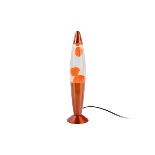 Leitmotiv Lavaleuchte Funky Rocket , Orange , Glas , bauchig , 8.6x35.5x8.6 cm , Wippschalter , Lampen & Leuchten, Innenbeleuchtung, Dekoleuchten
