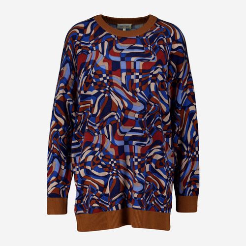 Mehrfarbiger Pullover mit Logo-Detail