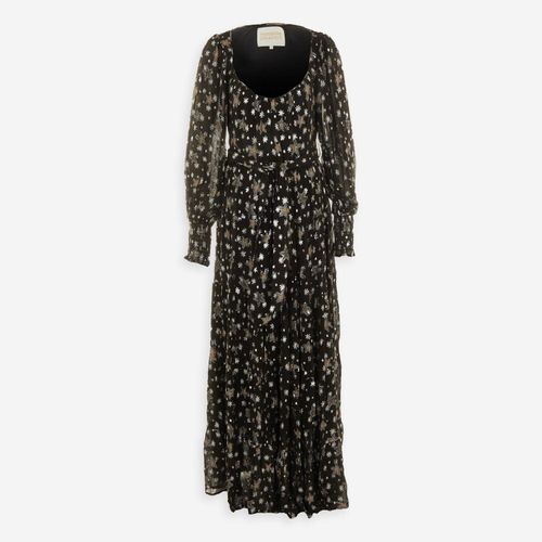 Schwarzes Maxikleid mit Sternenmuster