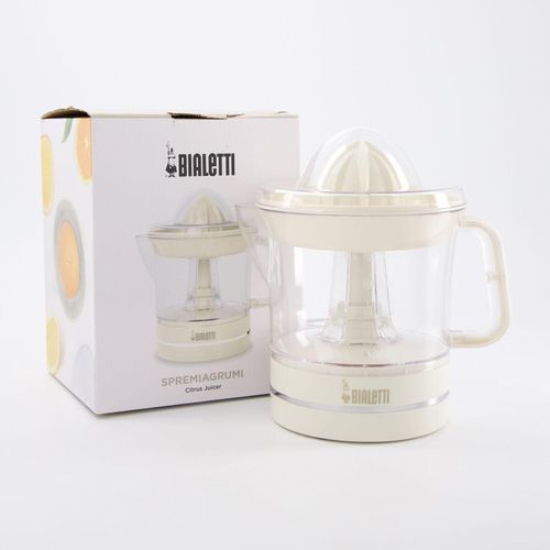 Cremefarbener Zitrus-Entsafter 15x19cm