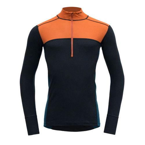 Devold Of Norway Lauparen Merino 190 Halbreißverschluss-langarm-t-shirt Schwarz XL Mann Schwarz XL