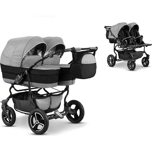 Zwillingskinderwagen 2 in 1 Twin Star inkl. Sportsitze - 10 Teile - in 16 Farben