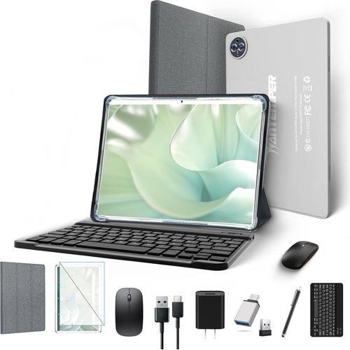 Tablet Android 14, Tablets 10 Zoll, 4G LTE 5GHz WiFi PC, 14GB RAM+ 128GB ROM (1TB TF), Octa-Core FHD 1280x800 Incell IPS, 8000mAh, 13MP + 8MP, GPS,